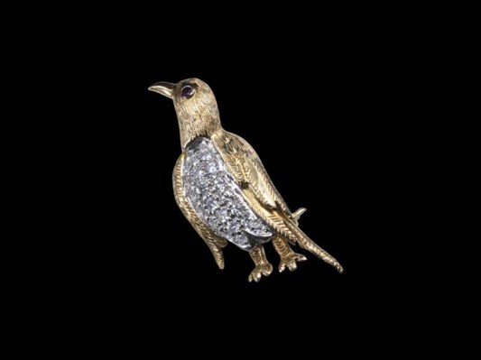 14-krt.gouden-antieke-vogel