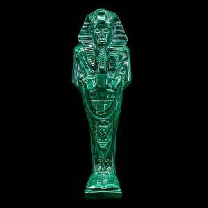 Geheel uit malachit gesneden Ushabti