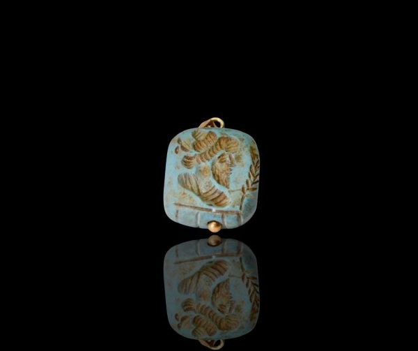 Mesopotamische turkoois hanger, ca. 1500 jaar oud - Afbeelding 2