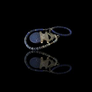 Niger, Lapis lazuli collier met zilveren hanger