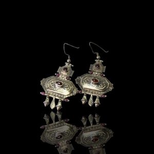 Zilveren oorhangers met carneool