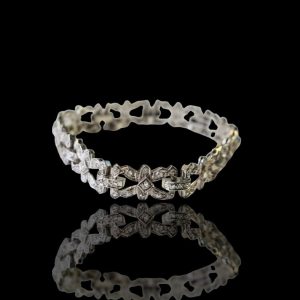 Platina Art Deco armband met diamanten, ca. 1930