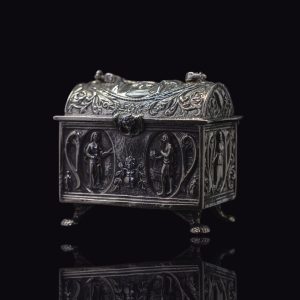 Zilveren knottekistje naar 16e eeuw model