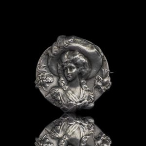 Émile Dropsy, zilveren Art Nouveau broche