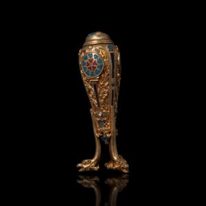 Verguld bronzen vaas met cloisonné emaille