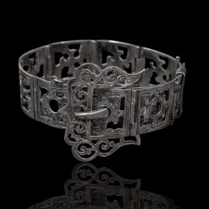 Antieke zilveren gesp armband