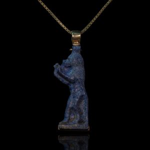 Lapis lazuli amulet (als hanger) van de Egyptische god Thoth