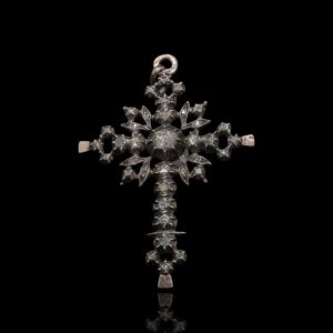 Antieke Victoriaans kruis met diamanten