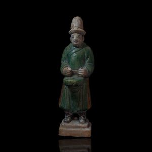 Antieke terracotta beeldje van een verzorger